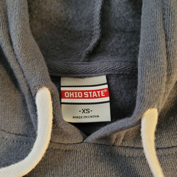Ohio State Buckeyes Stitched Campus Hoodie Sweatshirt Womens XS Gray - Picture 2 of 8